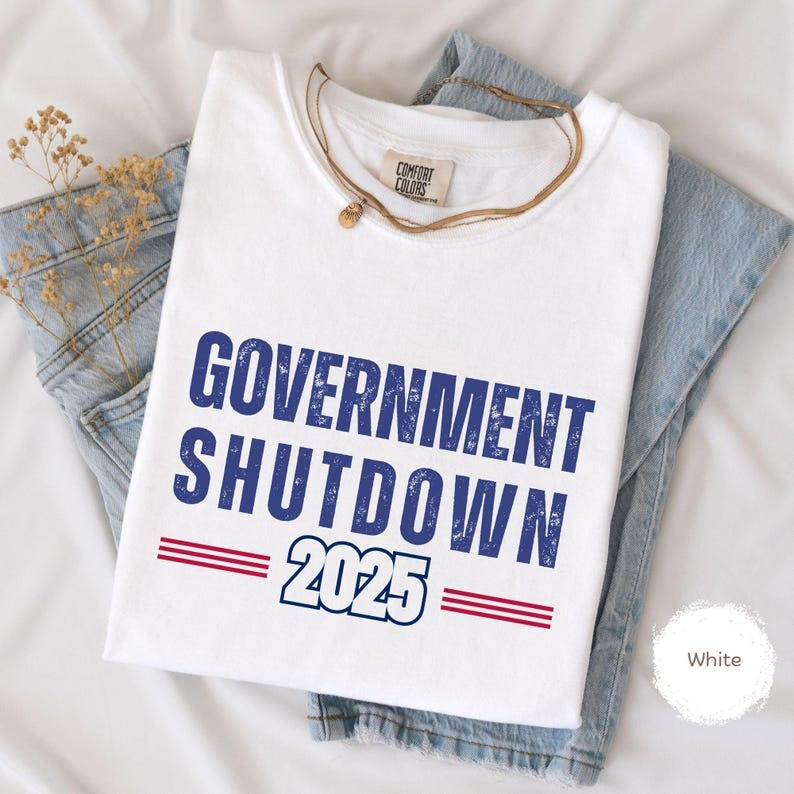 Government Shutdown 2025 T-Shirt This Is Trump's Shut Down Shutdown Protest Gear