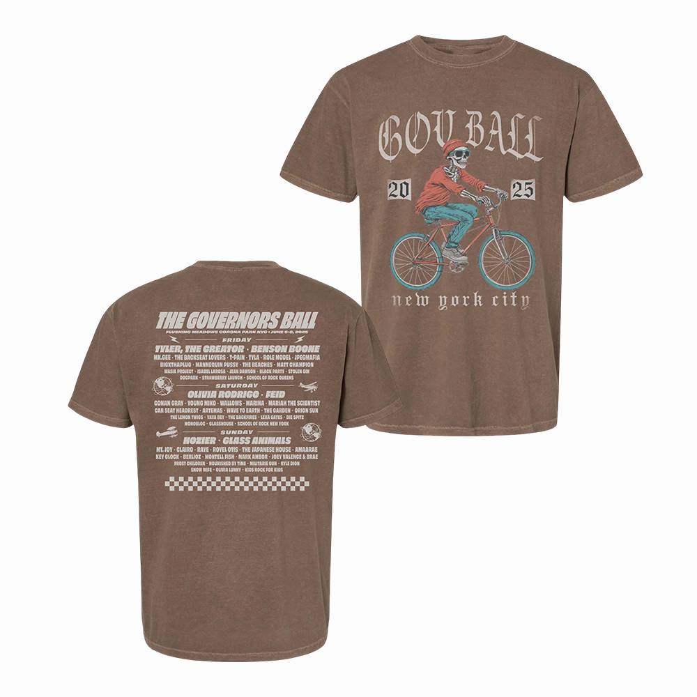 Governors Ball Music Festival 2026 T-Shirt Skeleton Cruiser Lineup Clothes Gift For Music Lovers