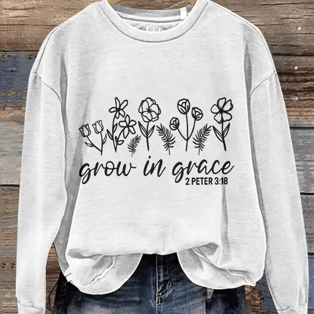 Gow It Grace Sweatshirt Bible Verse Trendy Clothing Gift Ideas For Christians