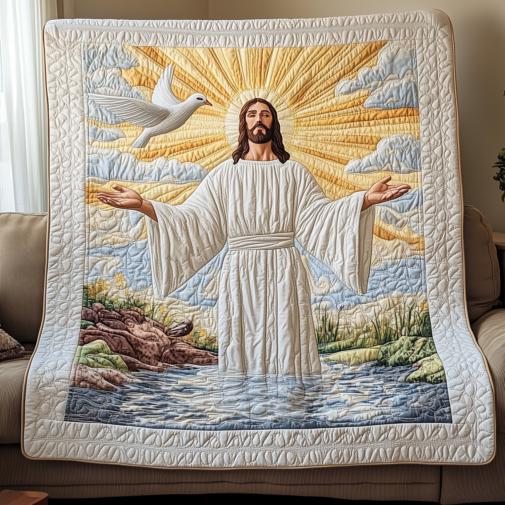 Grace from Above Quilted Blanket Cute Soft BlanketCute Easter Gift Items