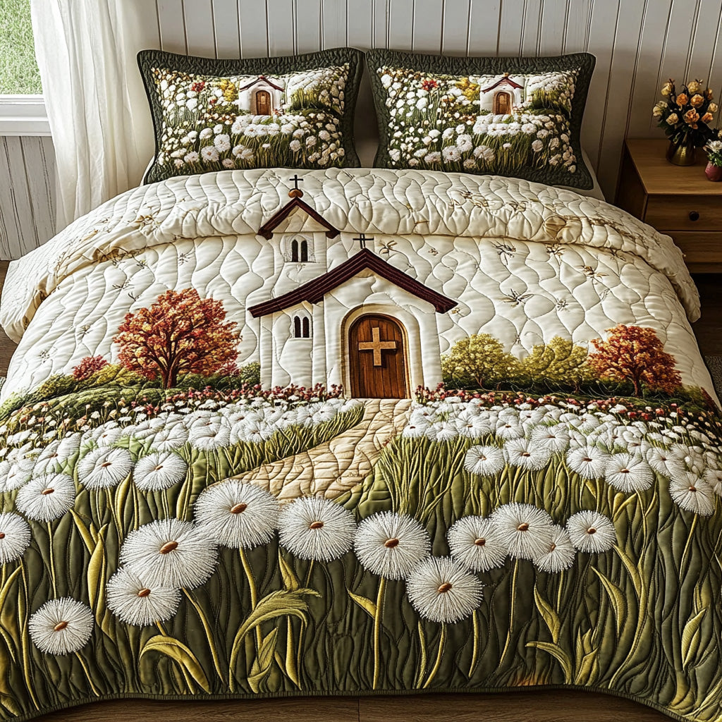 Grace Garden Quilted Bedding Set Bedspread Set Unusual Christian Gifts