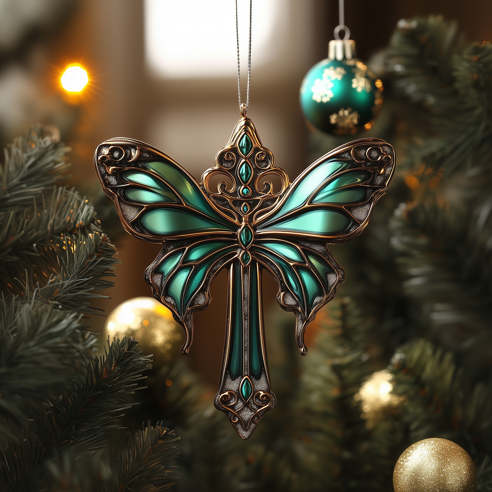 Graceful Butterfly Acrylic Ornament Christmas Ornament for Him