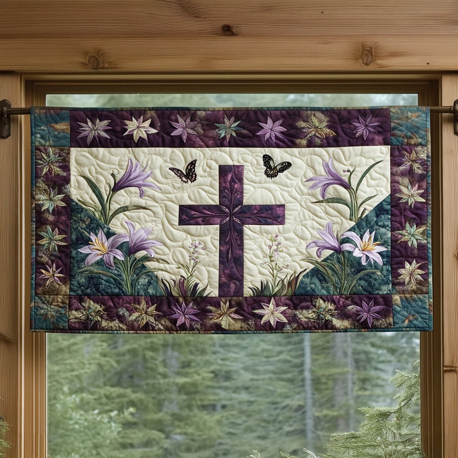 Graceful Cross Quilted Valance Entryway Design Ideas Lavender Lover Gifts For Her