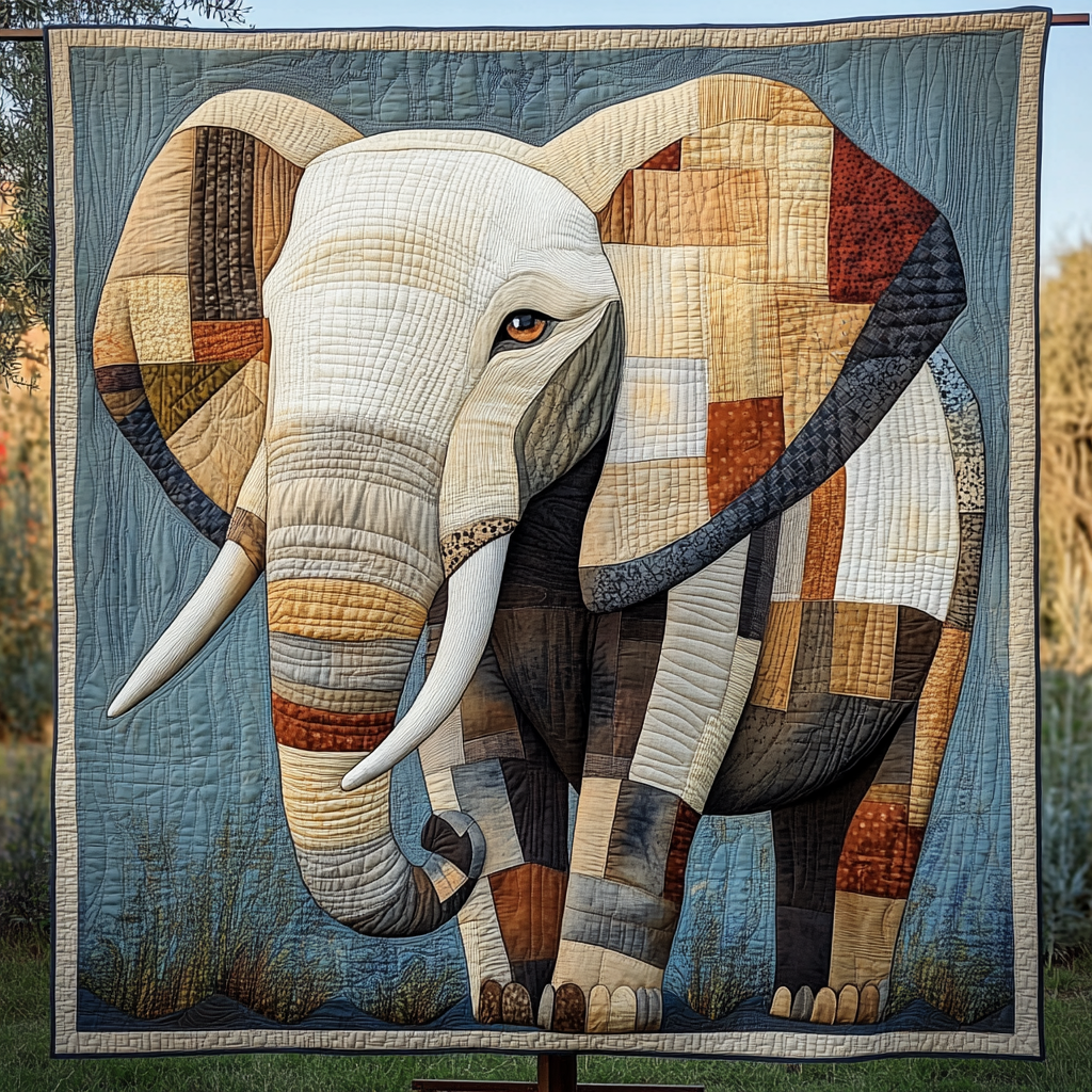 Graceful Footprints Quilted Blanket Presents For Elephant Lovers