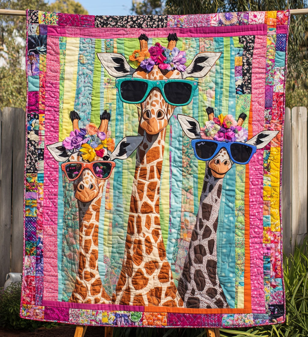Graceful Giraffe Quilted Blanket Giraffe Birthday Presents