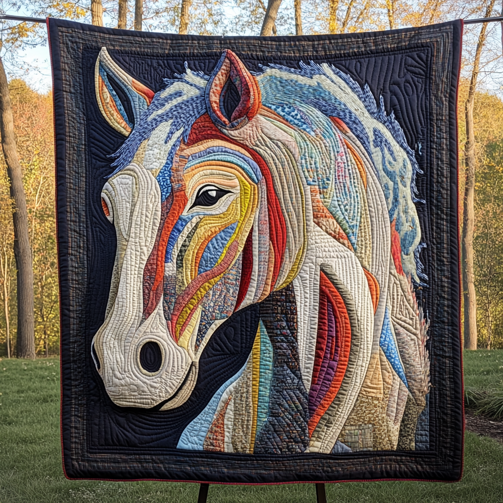 Graceful Mane Quilted Blanket Great Gifts For Horse Lovers