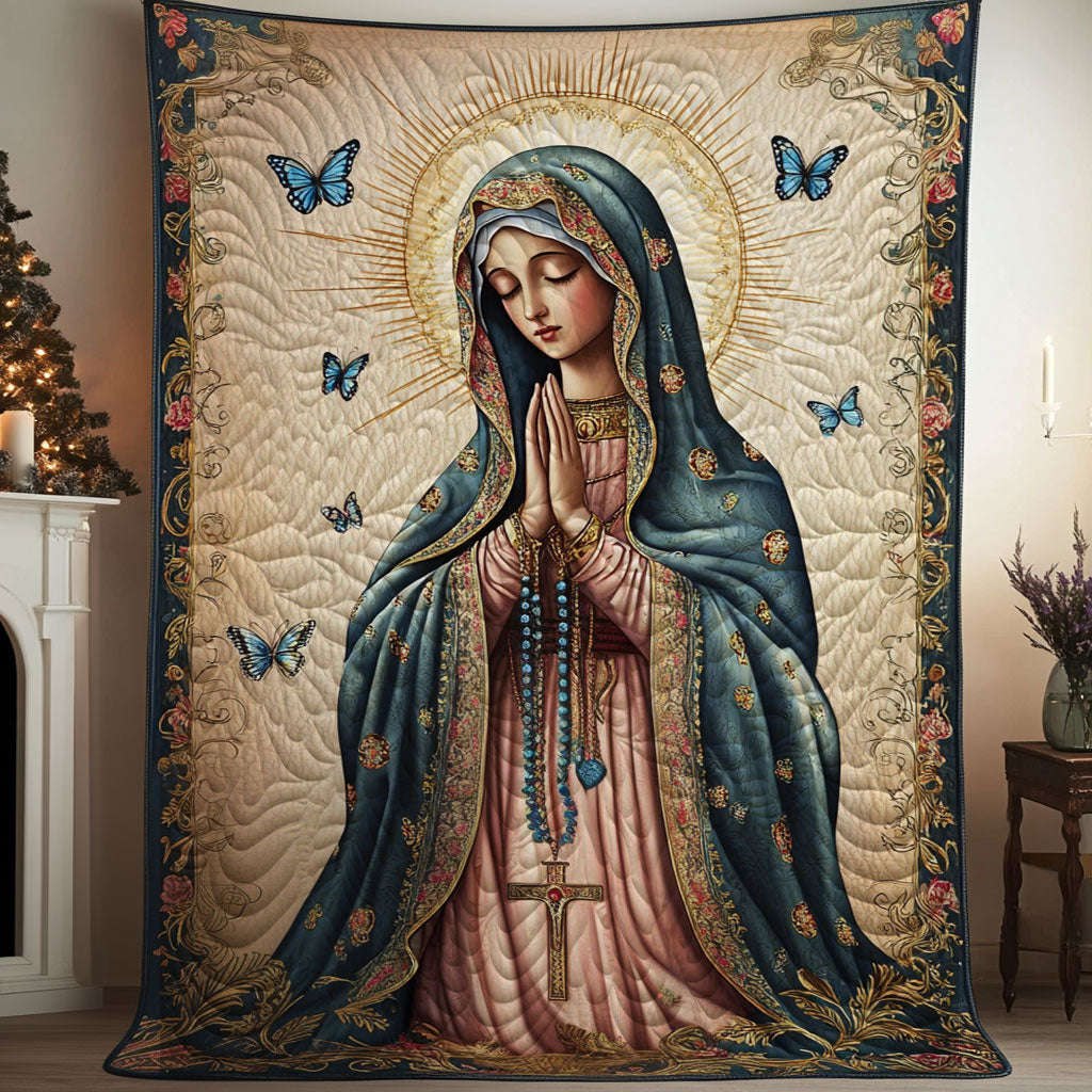 Graceful Mother Prayer Quilted Blanket Christmas Presents For Wife