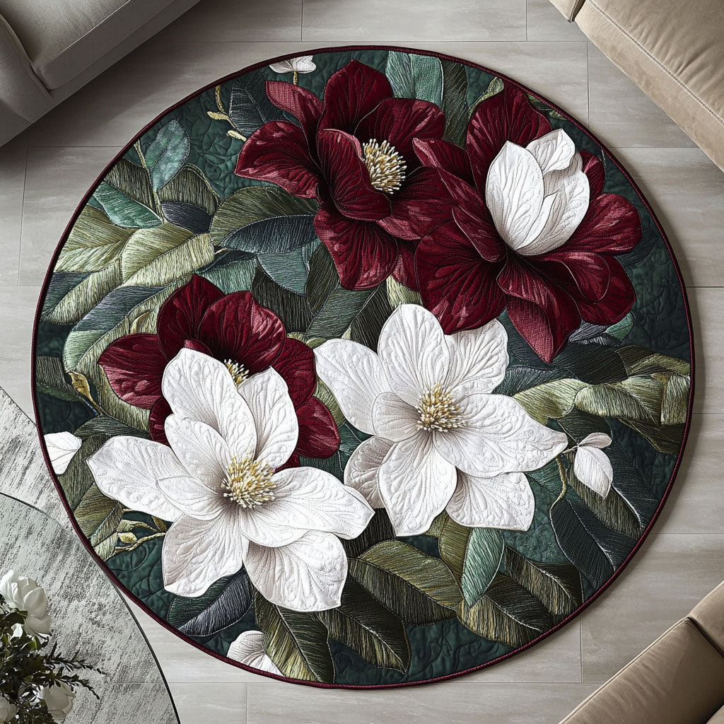 Graceful Quilted Round Mat Front Door Idea Christmas Gifts For Flower Lovers
