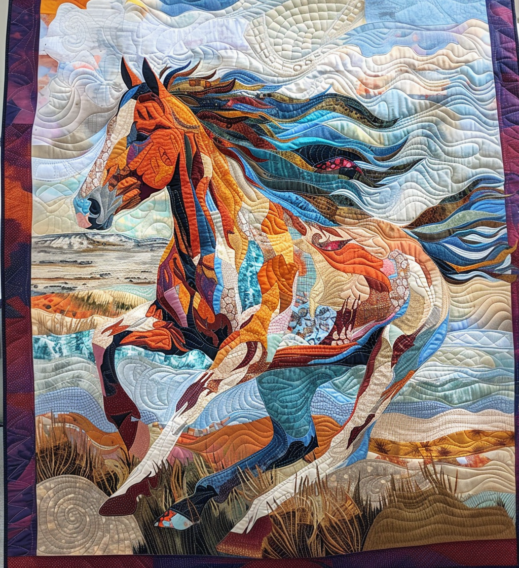Graceful Rider Quilted Blanket Equine Gifts For Horse Lovers