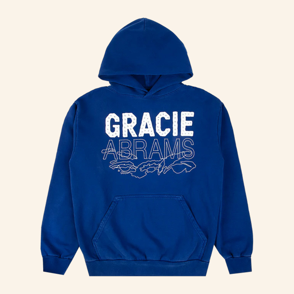 Gracie Abrams Letter Repeat Navy Unisex Hoodie Gracie Abrams Letter Repeat Navy Unisex Hoodie