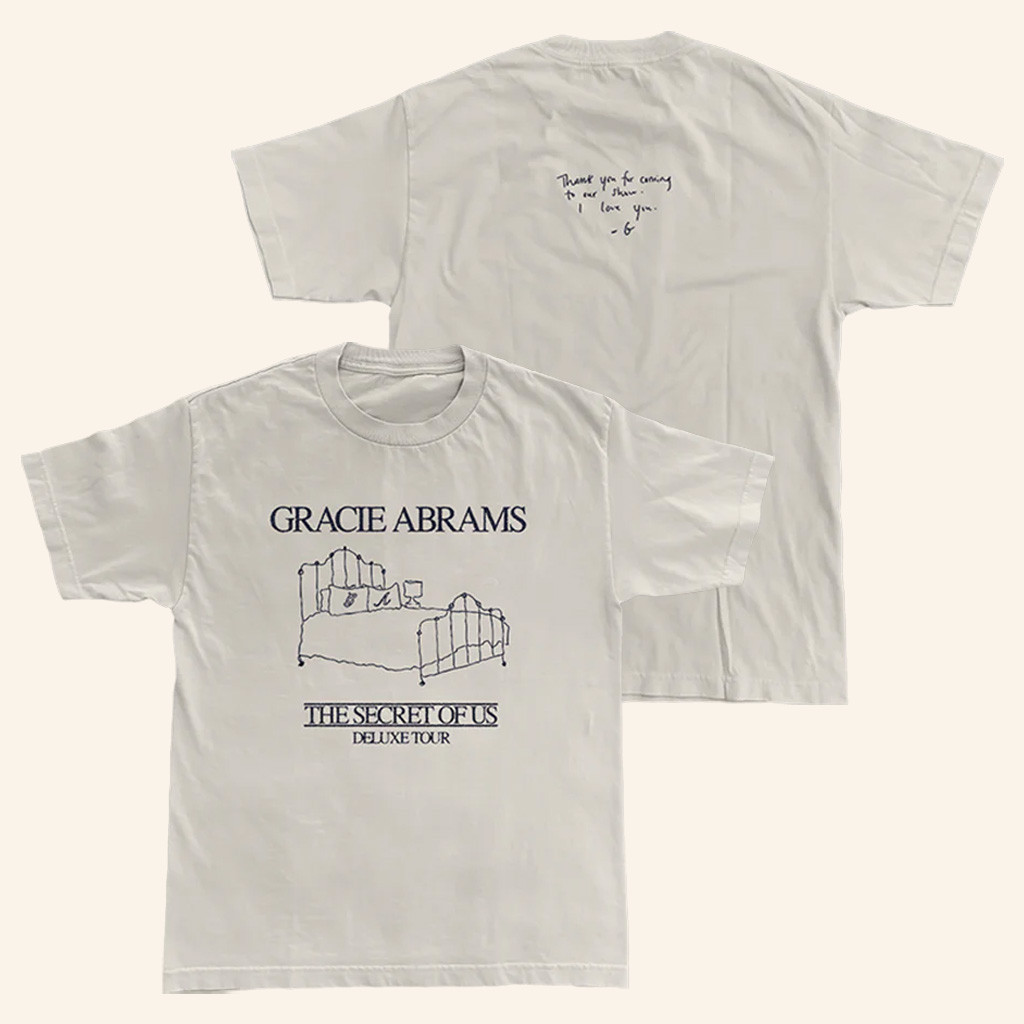 Gracie Abrams Merch Bedroom T-Shirt Gracie Abrams The Secret Of Us Deluxe Tour Shirt Fans Gifts