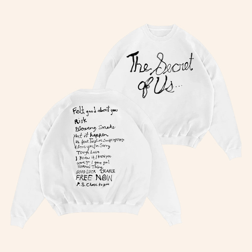 Gracie Abrams Merch The Secret Of Us Tracklist Crewneck Sweatshirt Him Gifts Gracie Abrams Merch The Secret Of Us Tracklist Crewneck Sweatshirt Him Gifts