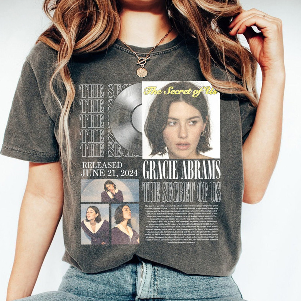 Gracie Abrams The Secret Of Us Wash Shirt Gracie Abrams Merch Presents For Wife Gracie Abrams The Secret Of Us Wash Shirt Gracie Abrams Merch Presents For Wife