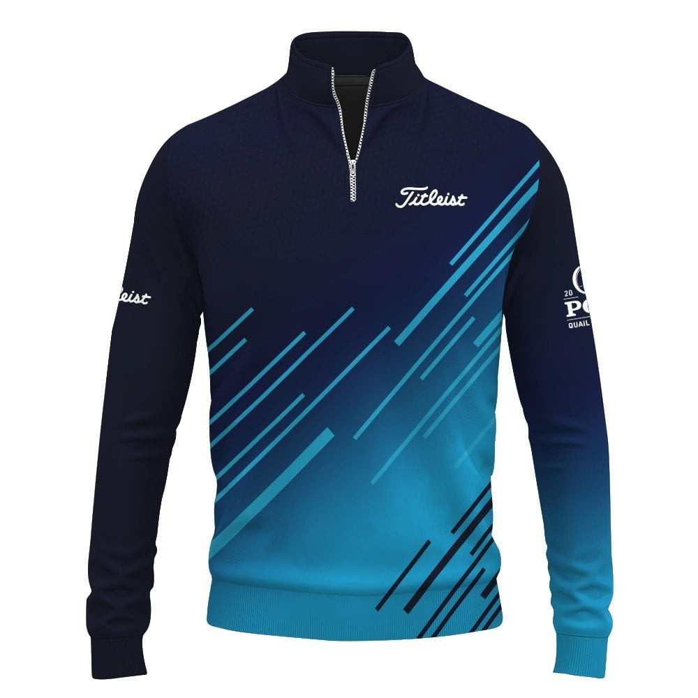 Gradient Blue 2025 PGA Championship Men Quarter-Zip Pullover Golf Gifts For Men