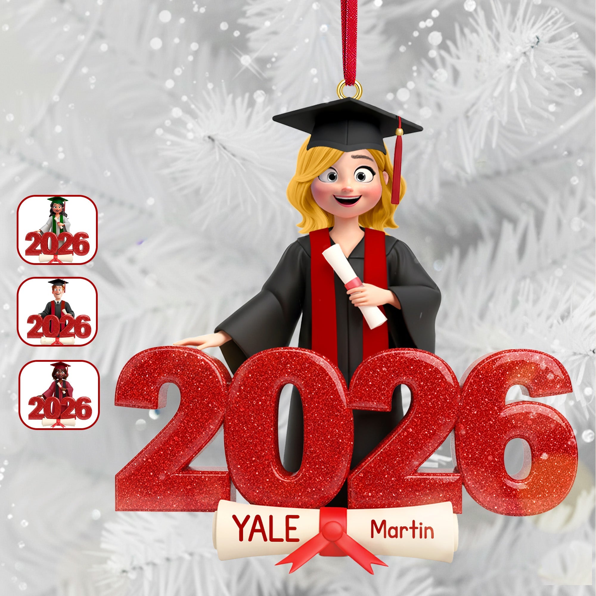 Graduate Ornament - Personalized Gifts For Graduates - Fun Holiday Ornament Gift