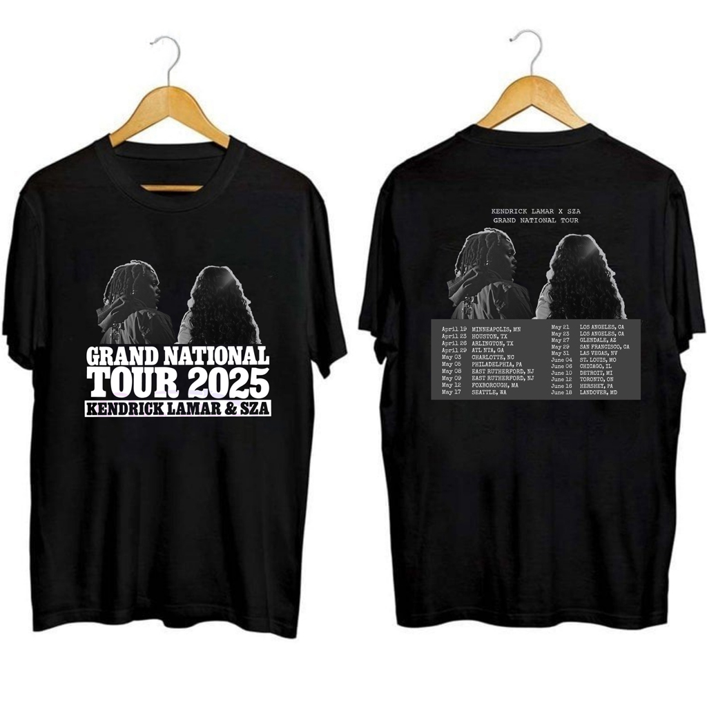 Grand National Tour 2025 Shirt Kendrick Lamar And SZA Merch Gifts For Fans