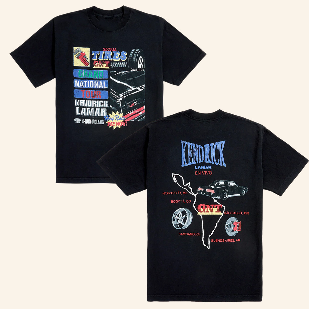Grand National Tour Merch Kendrick Lamar Hey Now Pay Now Latam T-Shirt Fan Apparel