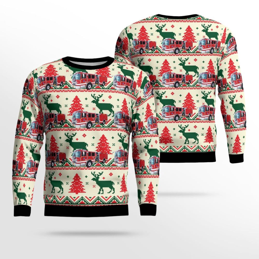 Grand Rapids Michigan Grand Rapids Fire Department AOP Ugly Sweater Xmas Unisex Sweater Christmas Gifts For Men Women