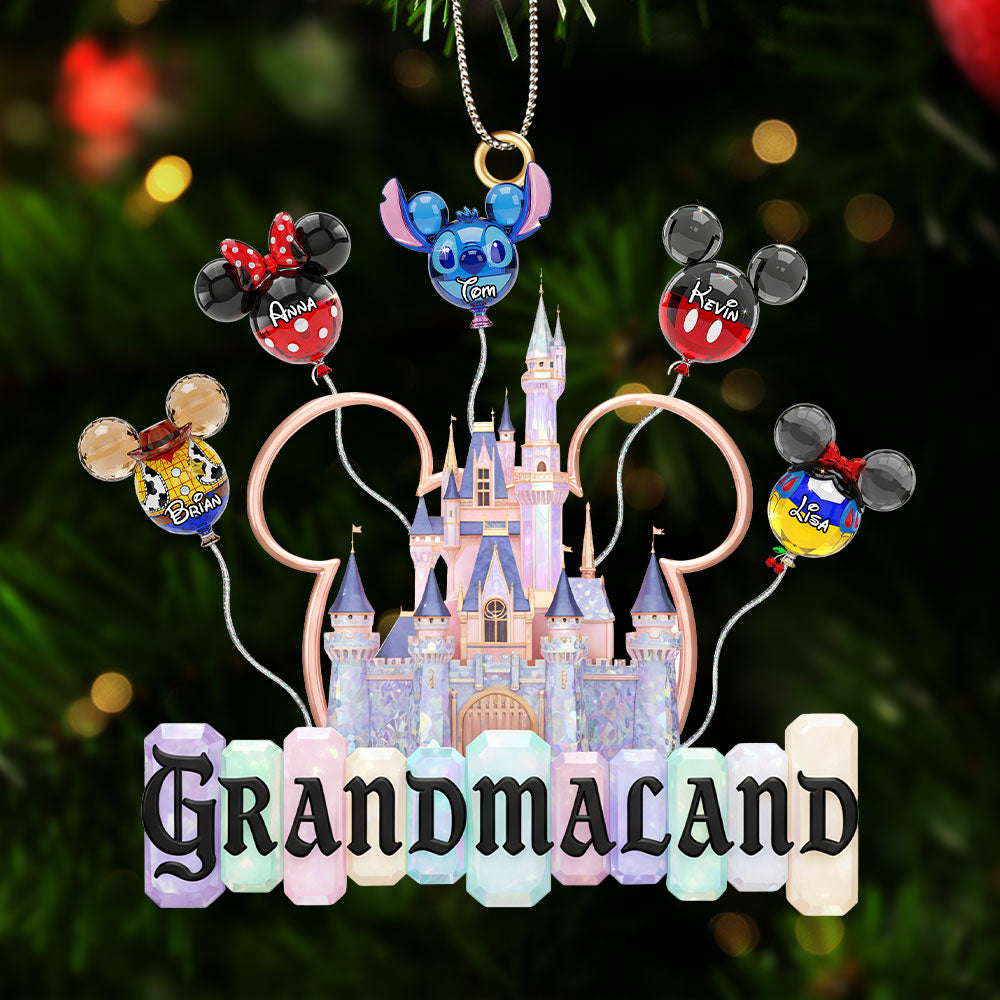 Grandkid Balloon Castle Ornament - Personalized Gift For Grandma Christmas Ornament - Fun Holiday Ornament Gift Grandkid Balloon Castle Ornament - Personalized Gift For Grandma Christmas Ornament - Fun Holiday Ornament Gift