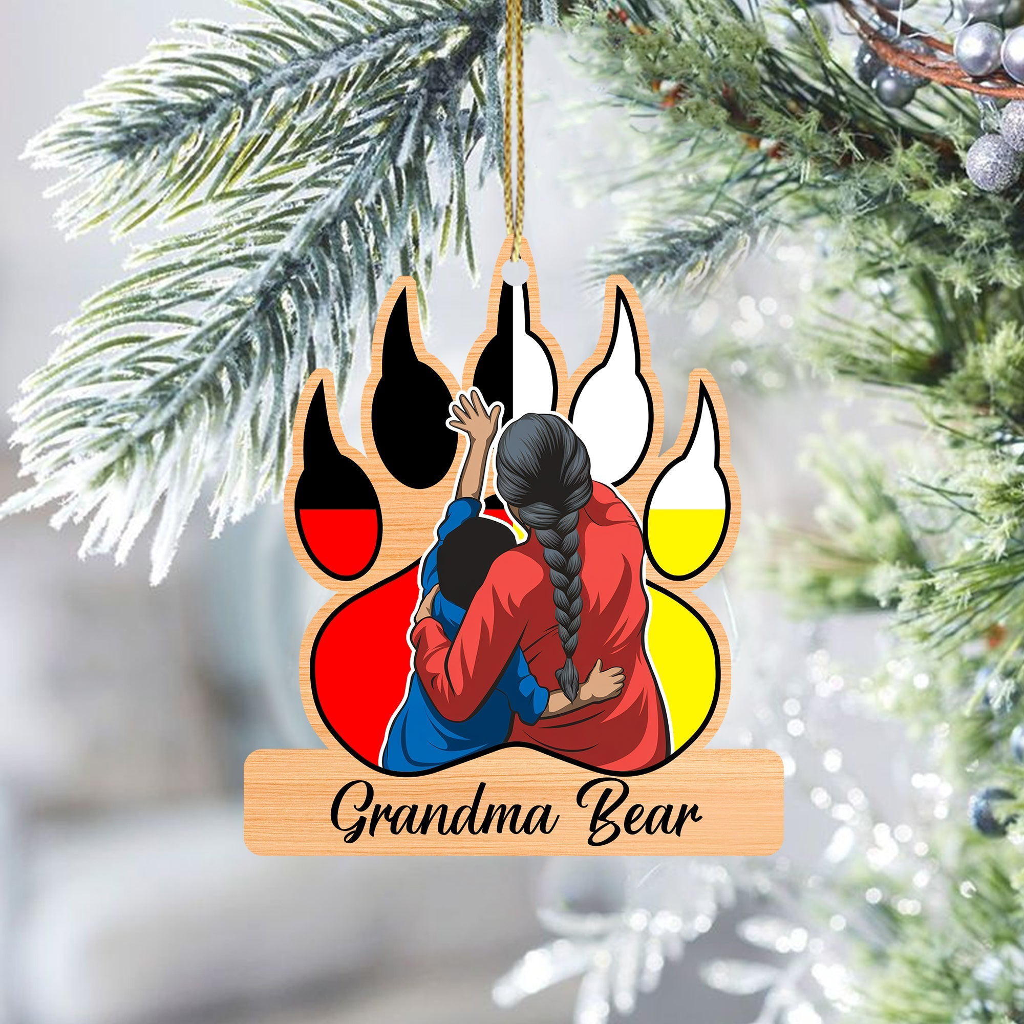 Grandma Bear American Native Christmas Ornament Home Decor Christmas Tree Decor Gifts