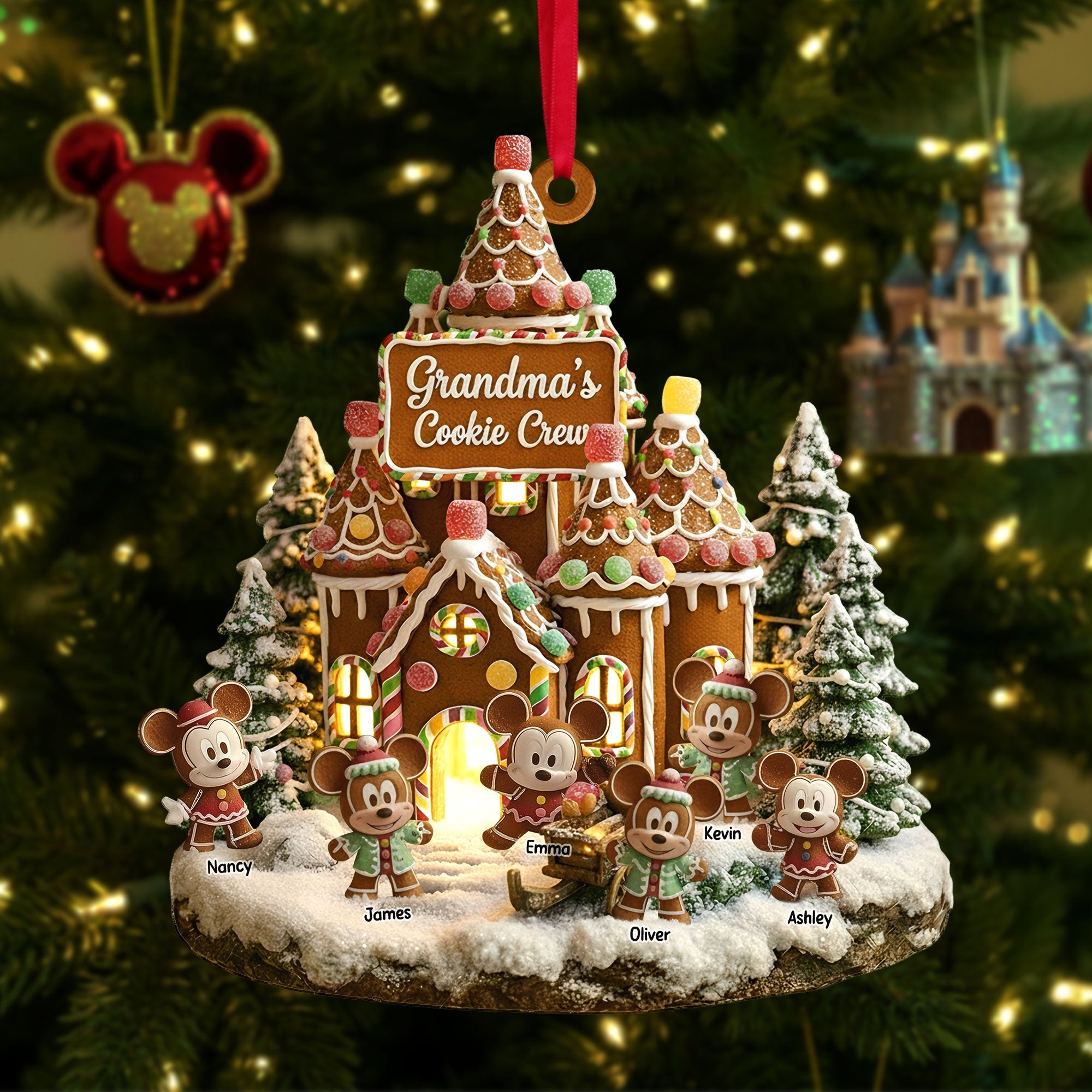 Grandma's Cookie Crew Ornament - Personalized Gifts For Grandma - Xmas Ornament Gift