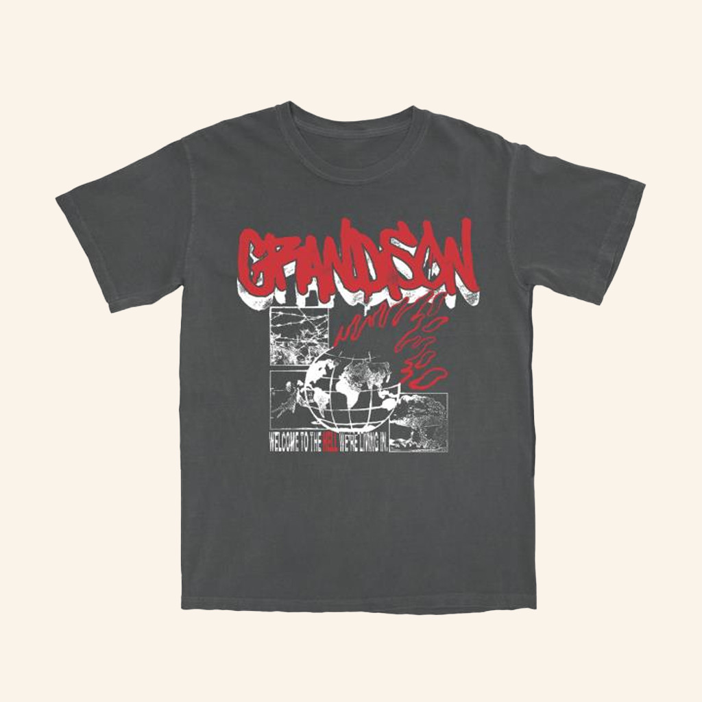 Grandson Music Merch Burning World T-Shirt Cool Gifts For Music Lovers Grandson Music Merch Burning World T-Shirt Cool Gifts For Music Lovers