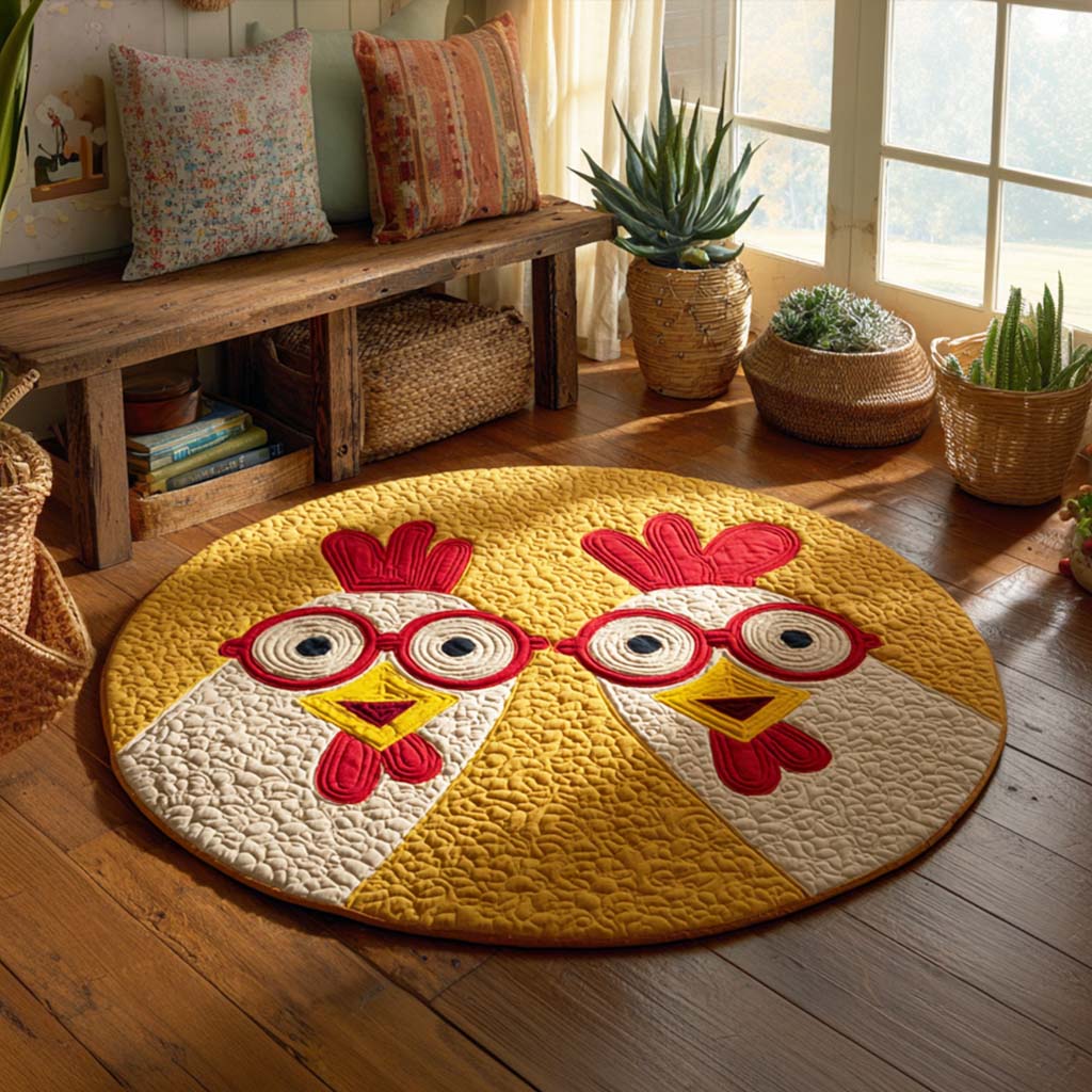 Granny Roost Quilted Round Mat Entryway Decor Top Gifts For Farmers