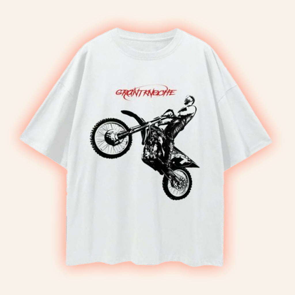 Grant Knoche Merch Grant Knoche Moto Shirt White Gifts For Husband
