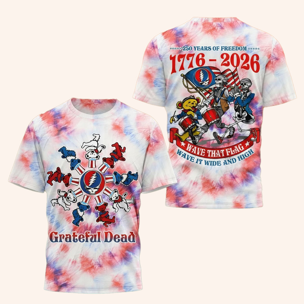 Grateful Dead 250 Years Of Freedom Tie Dye Shirt 4th Of July Apparel Grateful Dead Merch Gifts