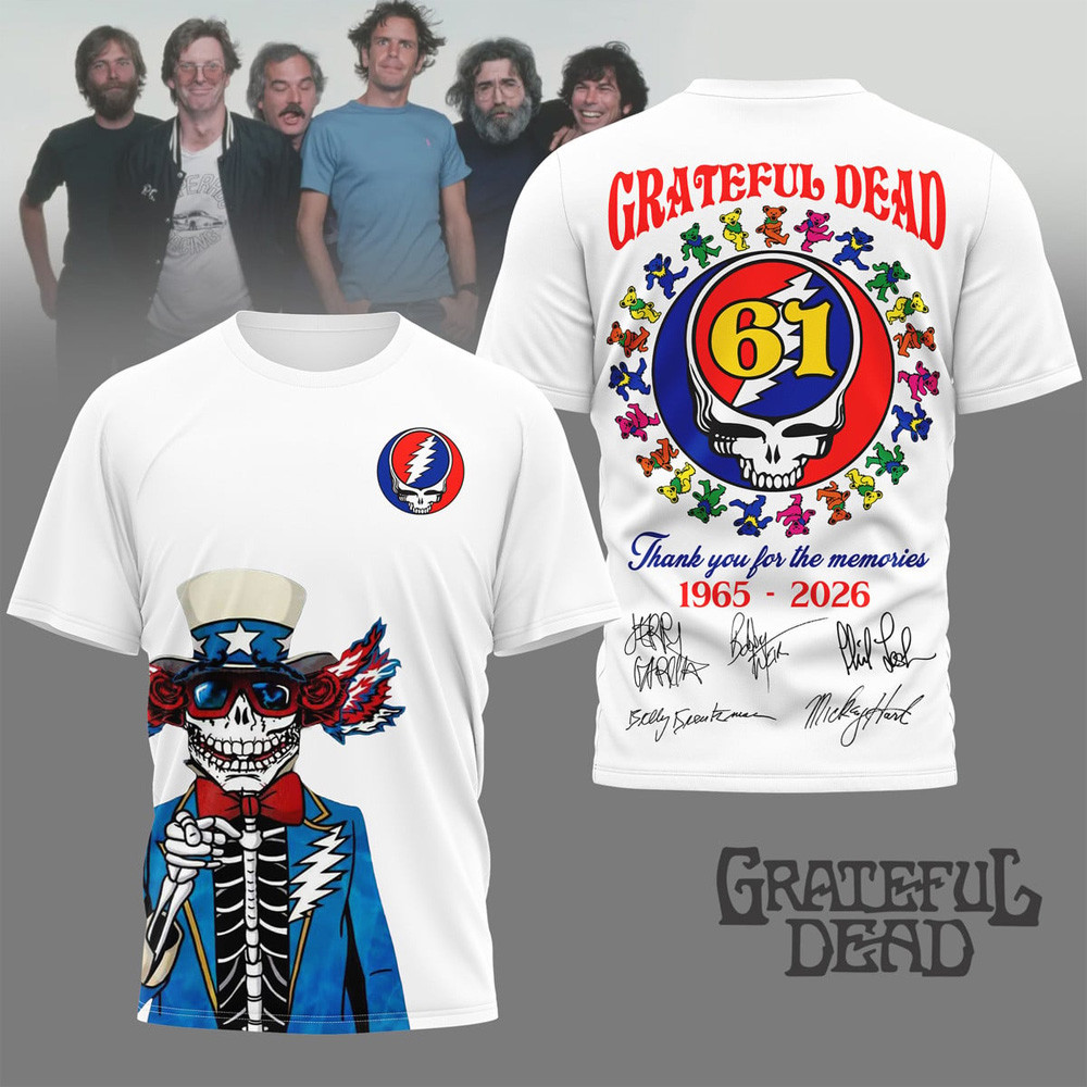 Grateful Dead 61 Years 1965 2026 Thank You For The Memories T-Shirt Grateful Dead Merch Gift