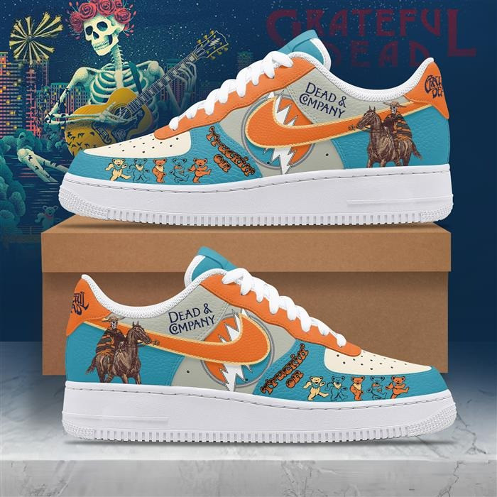 Grateful Dead And Company Air Force Nike Shoes Birthday Gifts For Music Lovers