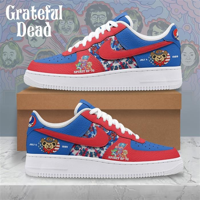 Grateful Dead Independence Day 4th July Air Force Shoes Gifts For Music Enthusiasts