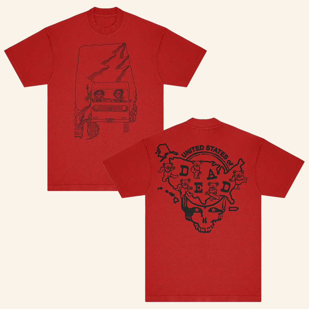 Grateful Dead Merch Alabama United States Of Dead T-Shirt Presents For Music Lovers Grateful Dead Merch Alabama United States Of Dead T-Shirt Presents For Music Lovers
