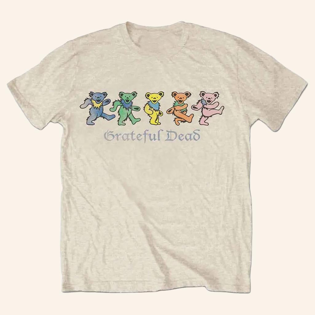 Grateful Dead Merch Dancing Bears T-Shirt Cool Gifts For Rock Lovers