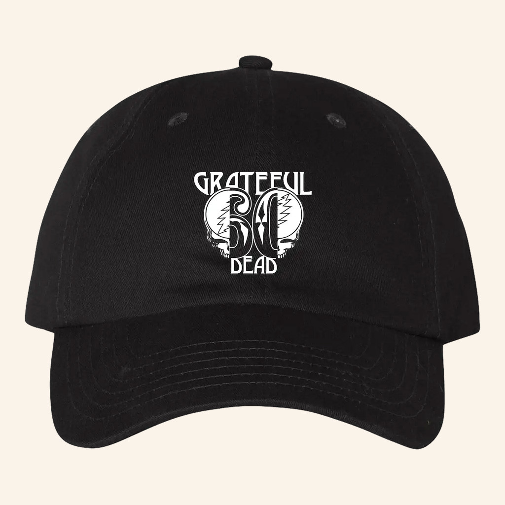 Grateful Dead Merch Embroidered 60th Anniversary Hat Best Gifts For Music Lovers Grateful Dead Merch Embroidered 60th Anniversary Hat Best Gifts For Music Lovers