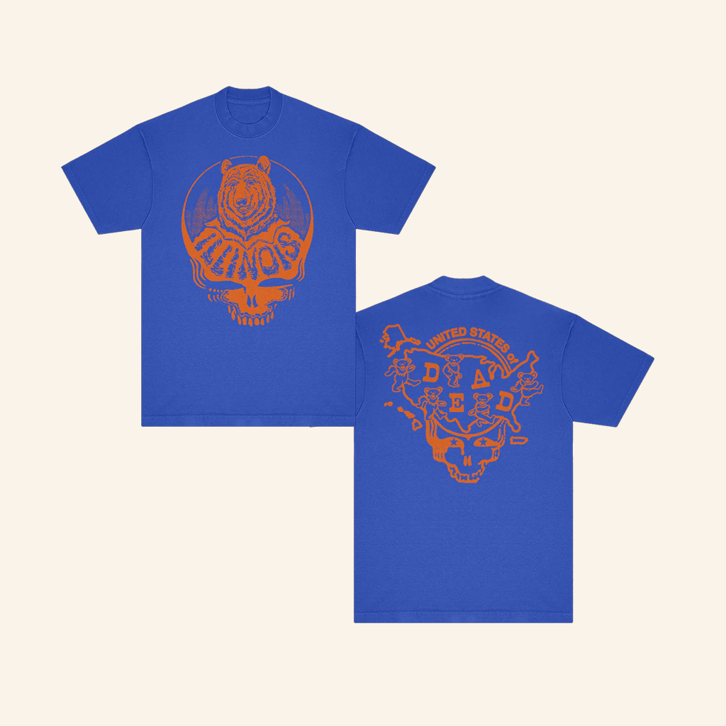 Grateful Dead Merch Illinois United States Of Dead T-Shirt Gifts For Dad Grateful Dead Merch Illinois United States Of Dead T-Shirt Gifts For Dad