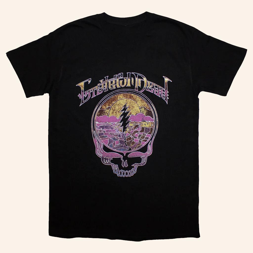 Grateful Dead Merch Mosaic T-Shirt Black Gift Ideas For Rock Lovers