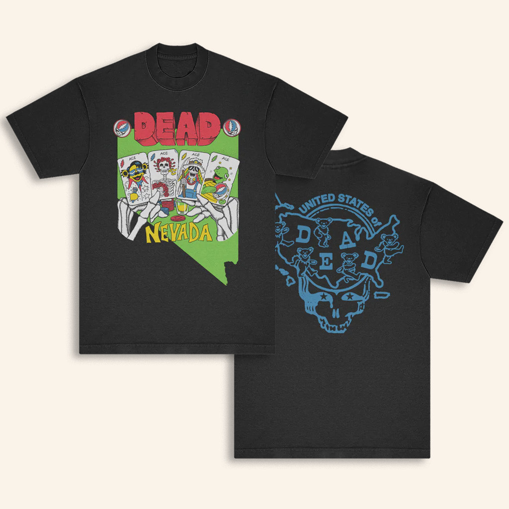 Grateful Dead Merch Nevada Pt II United States Of Dead T-Shirt Best Gifts For Husband Grateful Dead Merch Nevada Pt II United States Of Dead T-Shirt Best Gifts For Husband