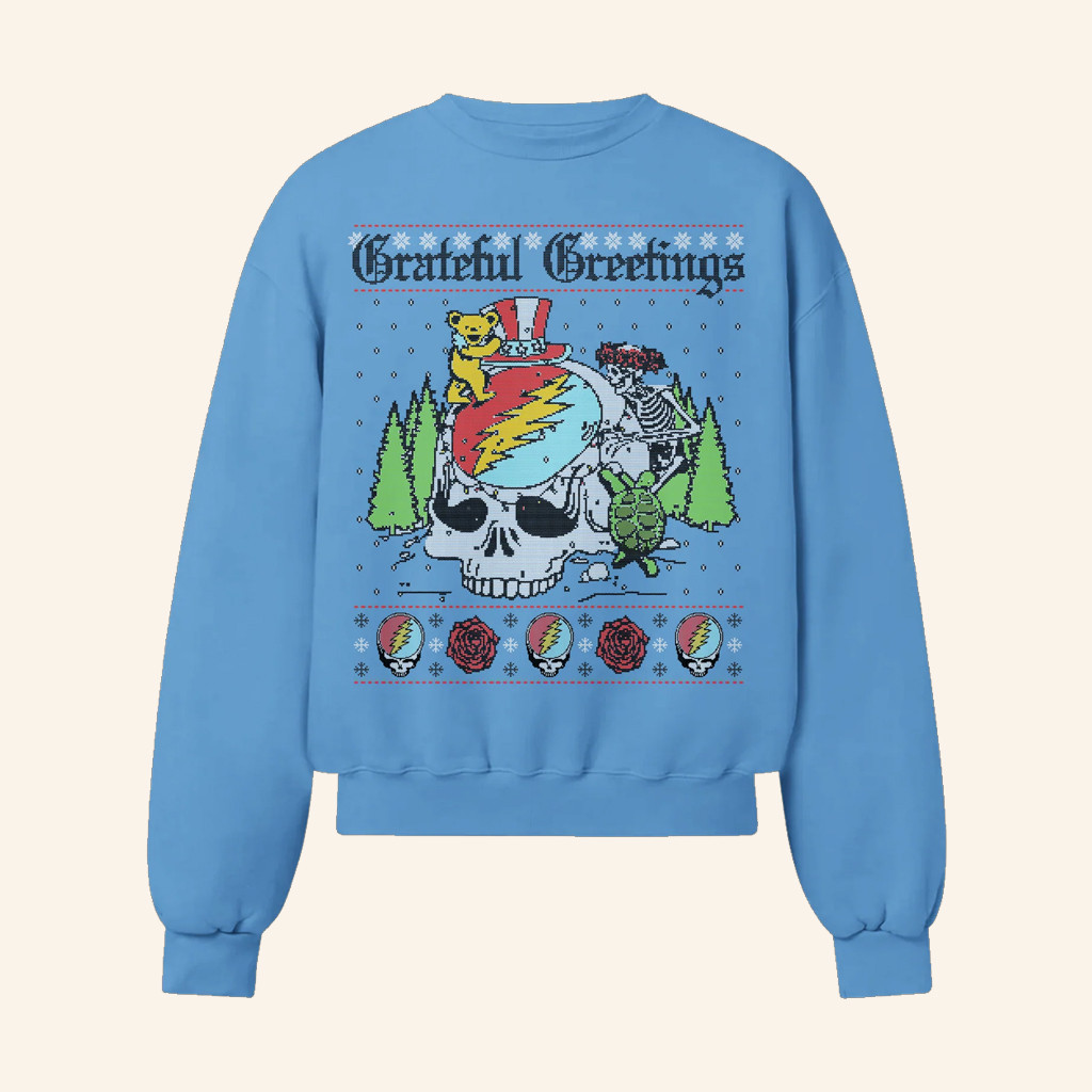 Grateful Dead Merch Skelly Snowman Sweatshirt Best Christmas Gifts For Rock Fans Grateful Dead Merch Skelly Snowman Sweatshirt Best Christmas Gifts For Rock Fans