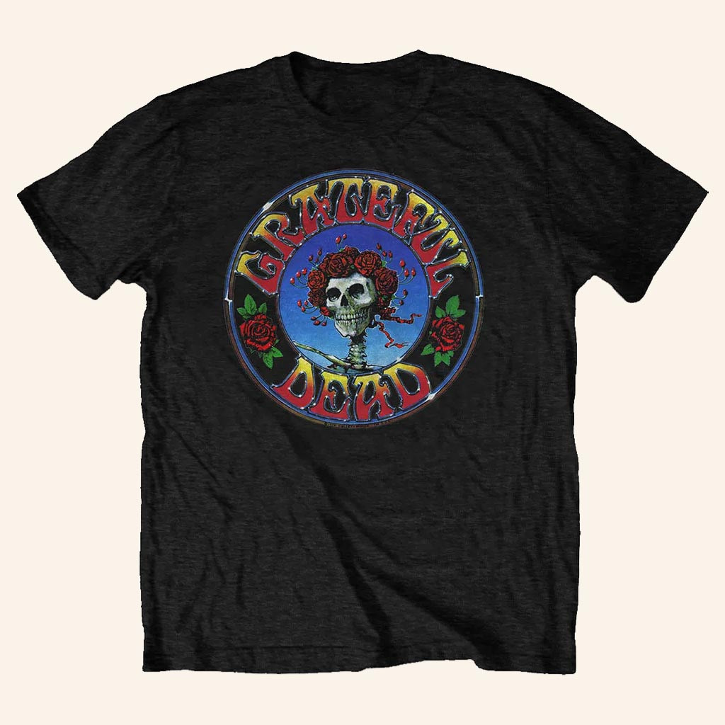 Grateful Dead Merch Skull And Roses Logo T-Shirt Gift Ideas For Rock Music Lovers