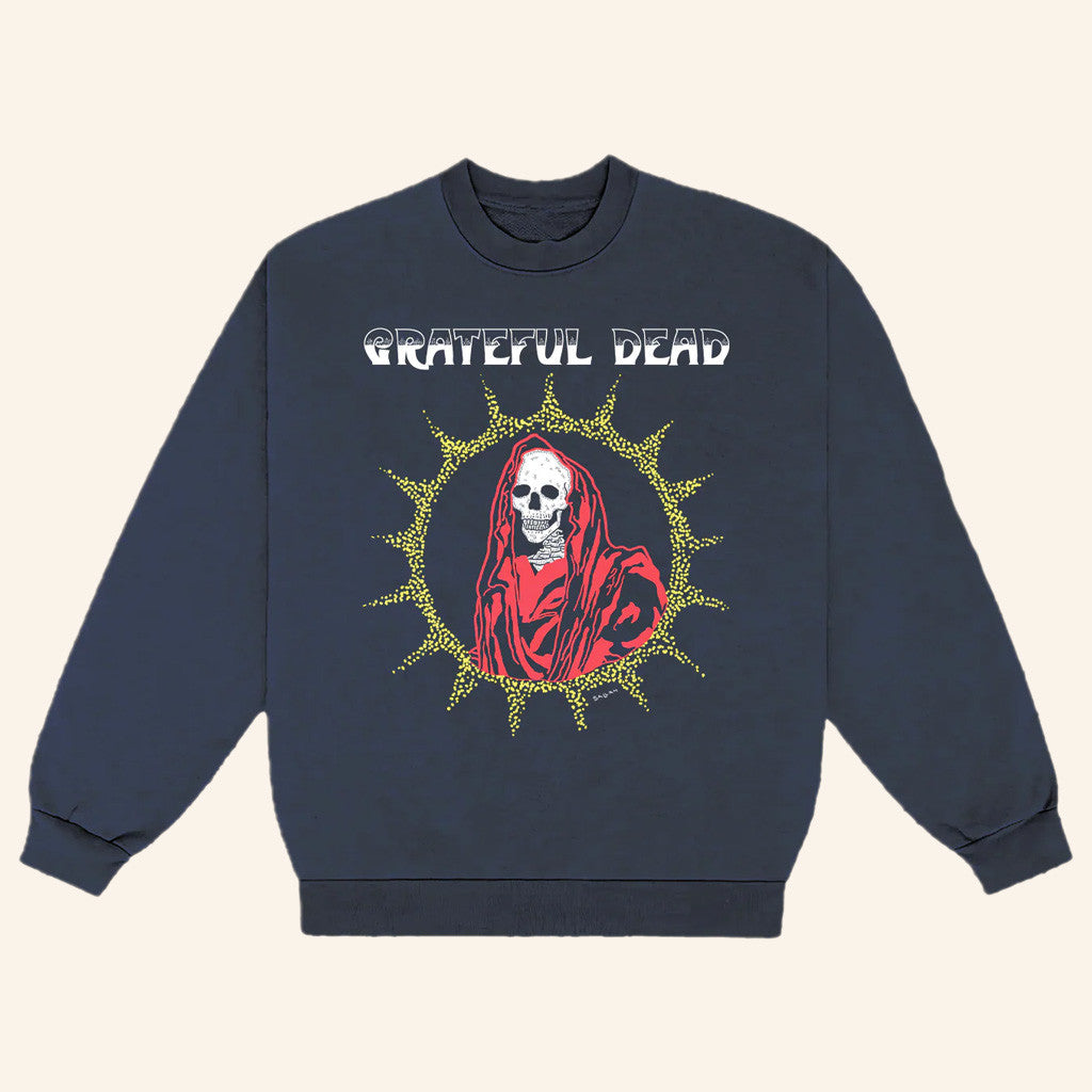 Grateful Dead Merch Skull Desert Skelly Crewneck Sweatshirt Gifts For Dudes