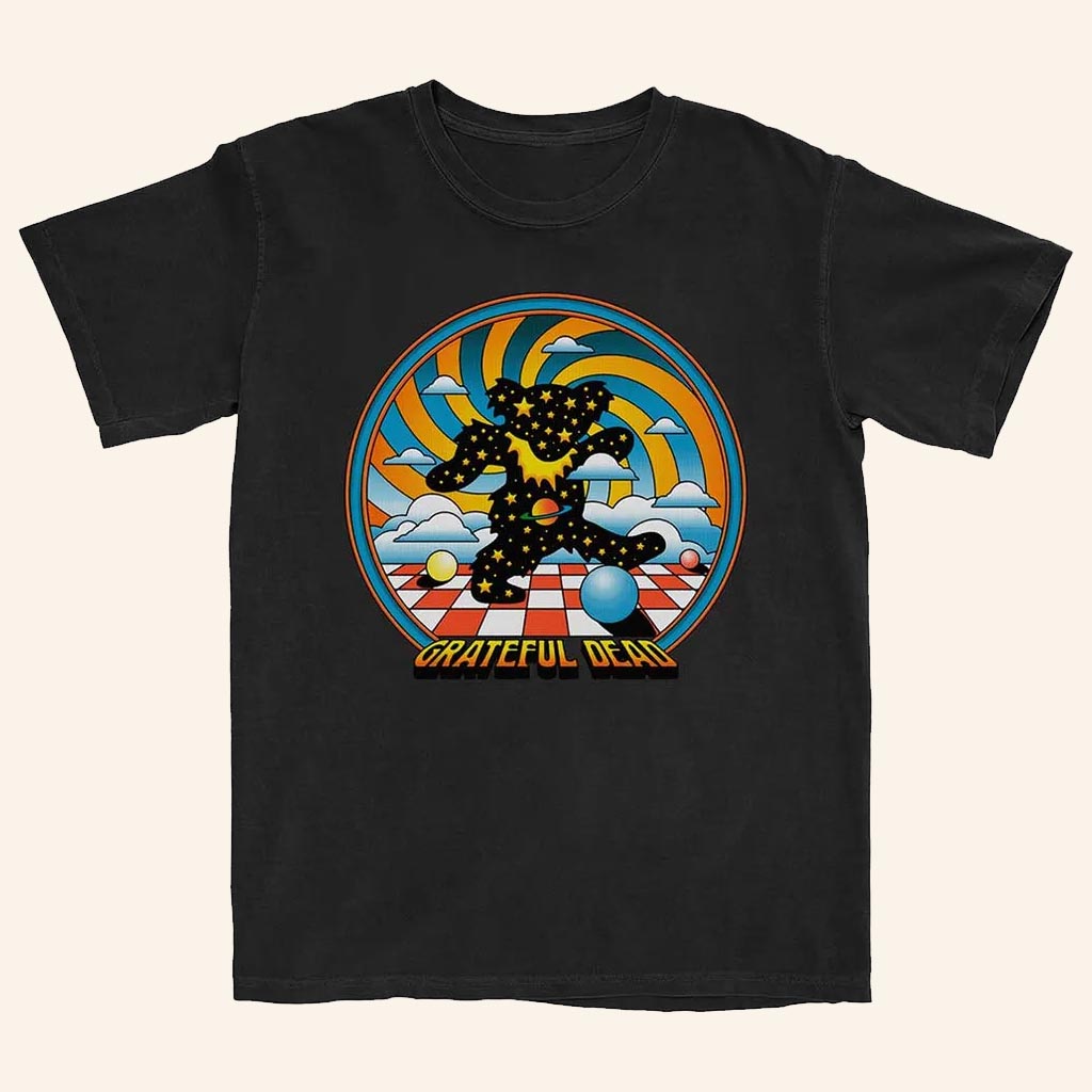 Grateful Dead Merch Stars Bear T-Shirt Cool Gifts For Rock Lovers