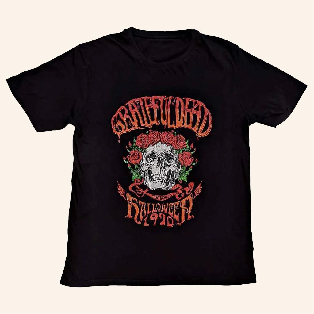 Grateful Dead Merch Stony Brook Skull T-Shirt Gift Ideas For Rock Lovers