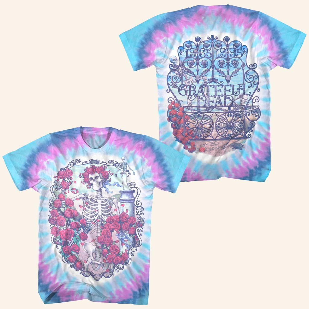 Grateful Dead Merch Vintage Bertha 30 Years Celebration Tie Dye Shirt Gifts For Rock Fans