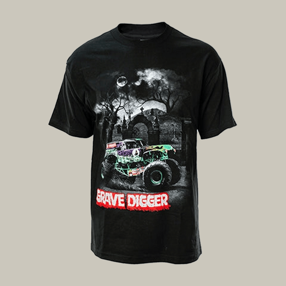 Grave Digger Spooky Monster Jam T-Shirt Monster Jam Clothes Unique Gifts For Monster Jam Lovers
