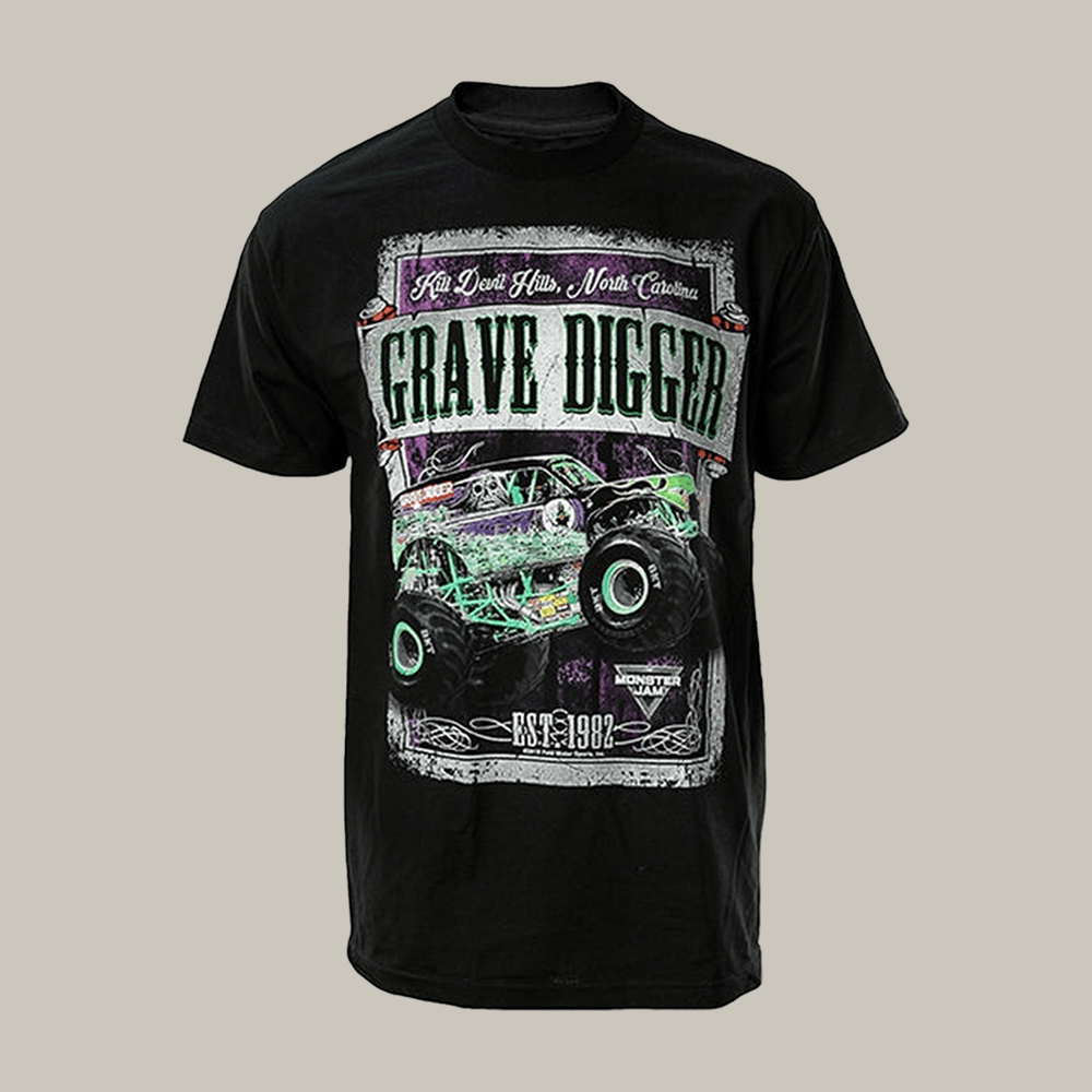 Grave Digger Stamp T-Shirt Monster Jam Clothes Truck Themed Gifts For Grave Digger Lovers