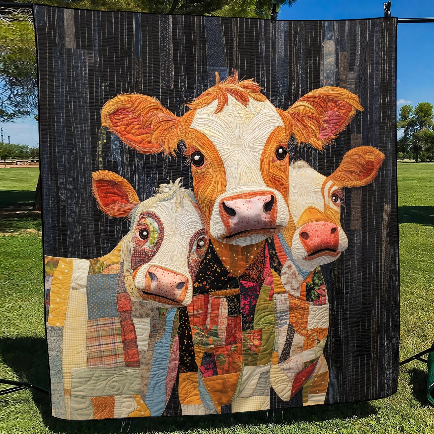 Grazing Gals Quilted Blanket Cow Gifts For Cow Loversr