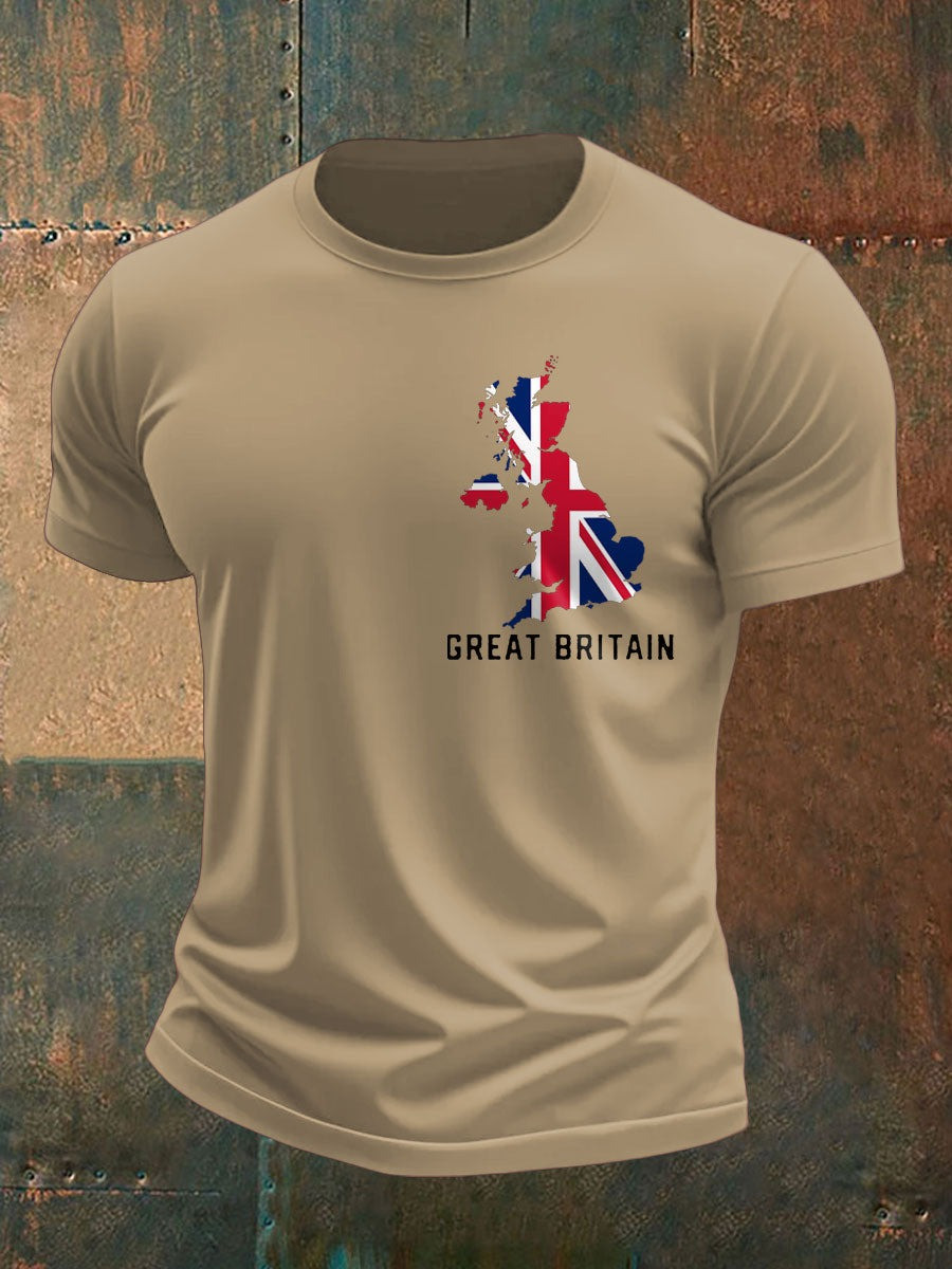 Great Britain UK Flag Shirt Men's Patriotic Clothing Best Gifts For Him