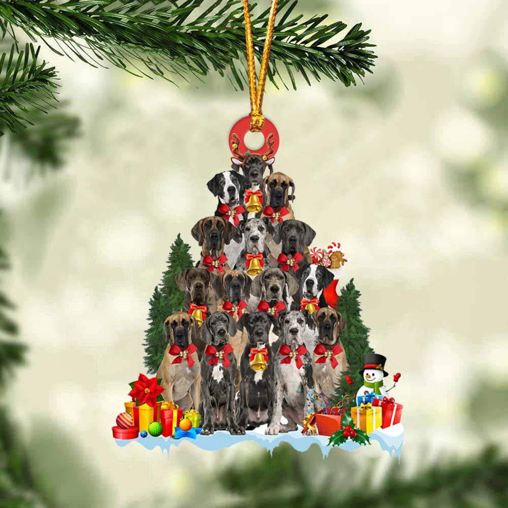 Great Dane Dog Christmas Tree Ornament Dog Gifts Acrylic Ornament Dog Gifts Acrylic Ornament