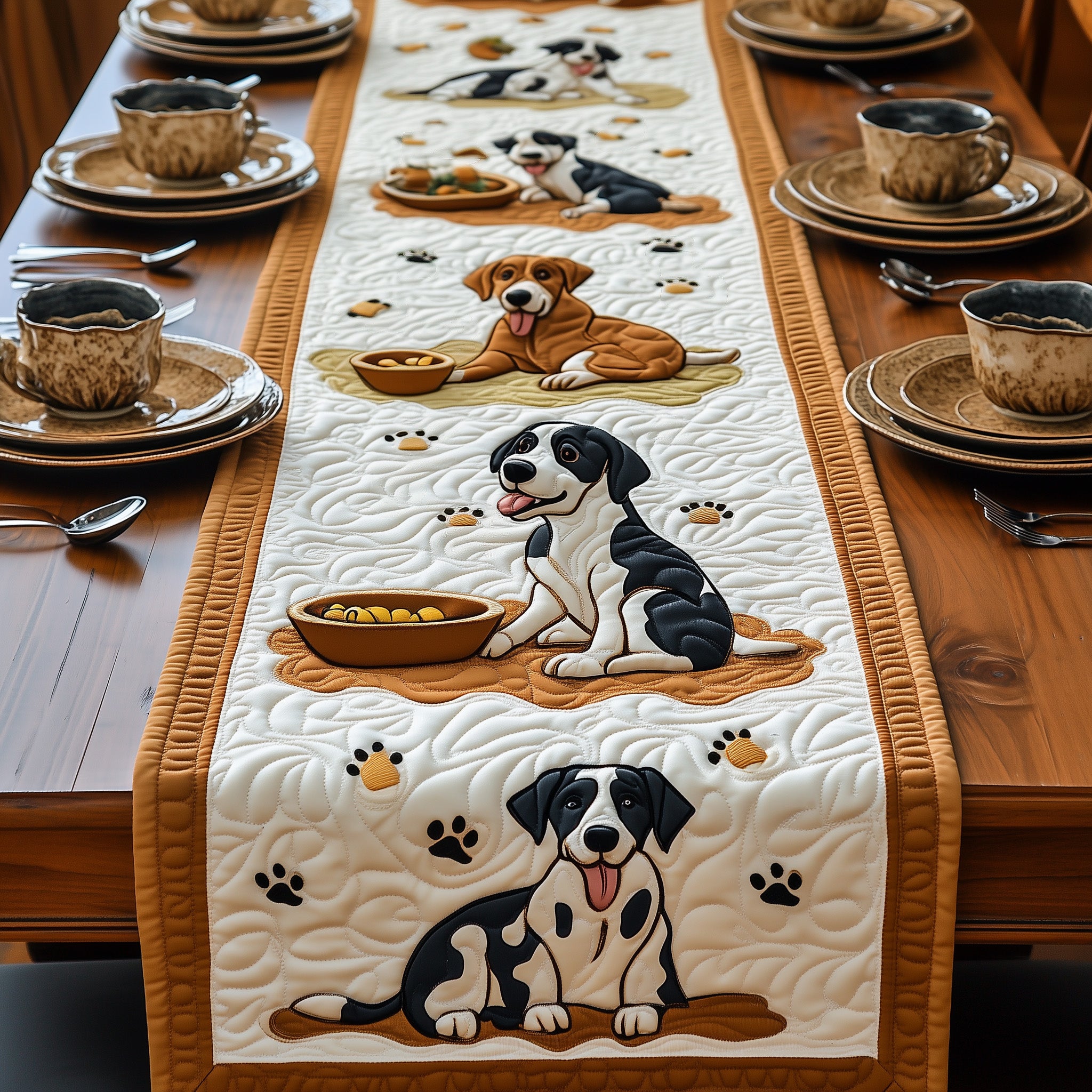 Great Daner Quilted Table Runner Christmas Dining Room Table Runner